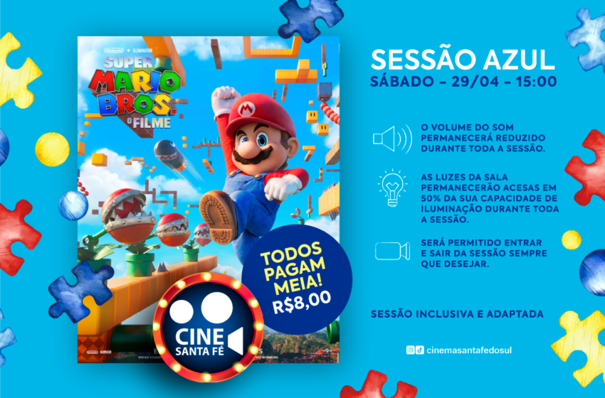  No mês de conscientização do Autismo, Cinema de Santa Fé anuncia Sessão Azul