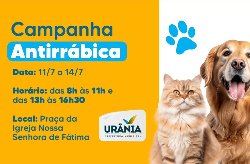  Urânia realiza Campanha de Vacinação Antirrábica