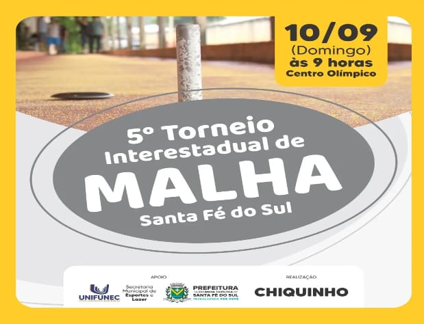  5° Torneio Interestadual de Malha de Santa Fé do Sul acontece neste fim de semana
