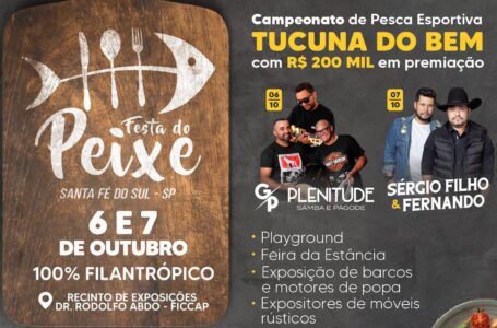 É neste fim de semana! Festa do Peixe e 1° Campeonato de Pesca Esportiva Tucuna do Bem em Santa Fé