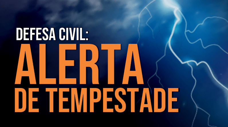  Temporais atingirão o estado de SP segundo alerta da Defesa Civil estadual; a previsão é que aconteça a partir desta quarta-feira (25)