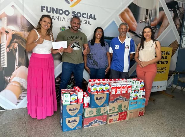  Arrecadação realizada durante o Campeonato do Servidor Público é entregue pela Secretaria de Esportes e Lazer ao Fundo Social de Santa Fé do Sul