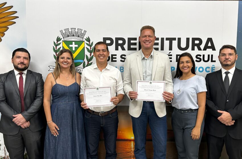  Prefeito Evandro Mura e vice-prefeito Capitão Benitez são diplomados para o mandato de 2025-2028 à frente da Prefeitura de Santa Fé do Sul