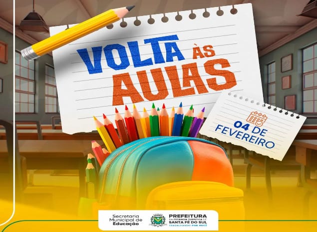  Santa Fé do Sul: Mais de 5 mil alunos voltam às aulas nas escolas municipais no dia 4 de fevereiro