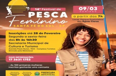 Inscrições abertas para 14º Festival de Pesca Feminino de Santa Fé do Sul