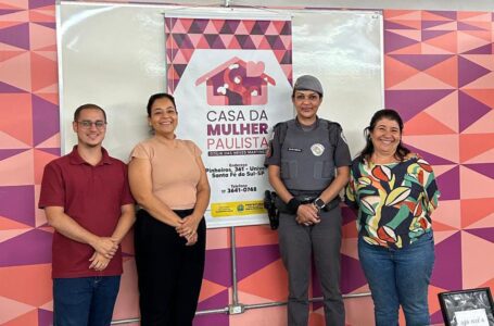 Casa da Mulher Paulista recebe visita da Cabo Fabiana Santiago, responsável pela Patrulha Maria da Penha
