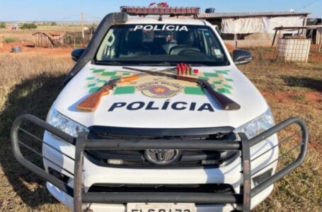 Operação da PM Ambiental em Aparecida d’Oeste combate caça e apreende armas e aves