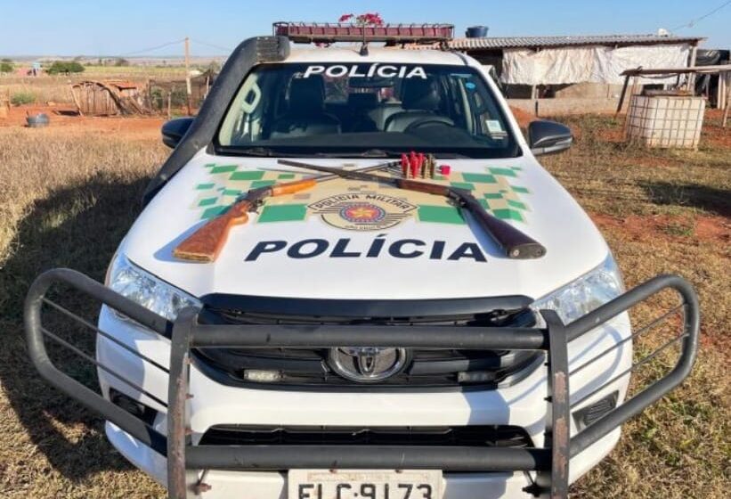  Operação da PM Ambiental em Aparecida d’Oeste combate caça e apreende armas e aves