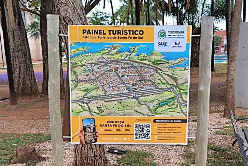  Novos painéis turísticos orientam visitantes e destacam pontos de Santa Fé do Sul