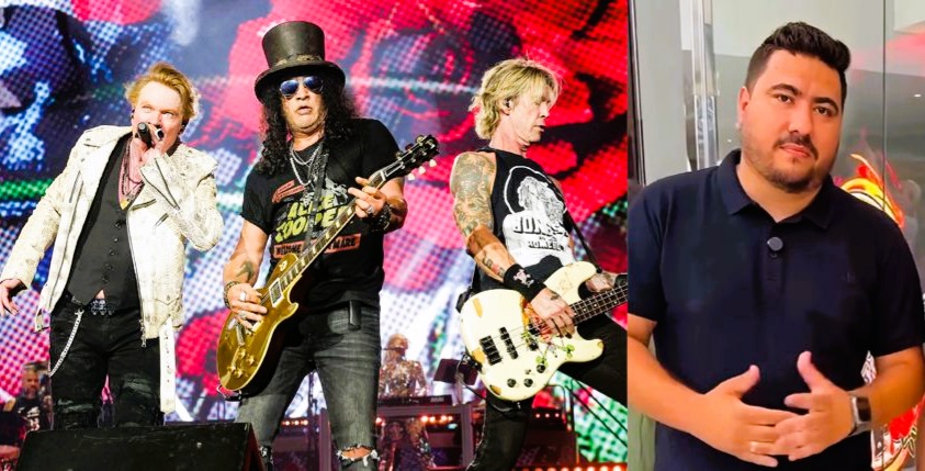  De Santa Fé para os grandes palcos: Murilo Basi integra a produção do show do Guns N’ Roses em Rio Preto