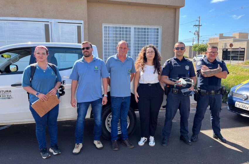  Santa Fé do Sul utiliza drone no combate à dengue em ação integrada da Saúde e GCM
